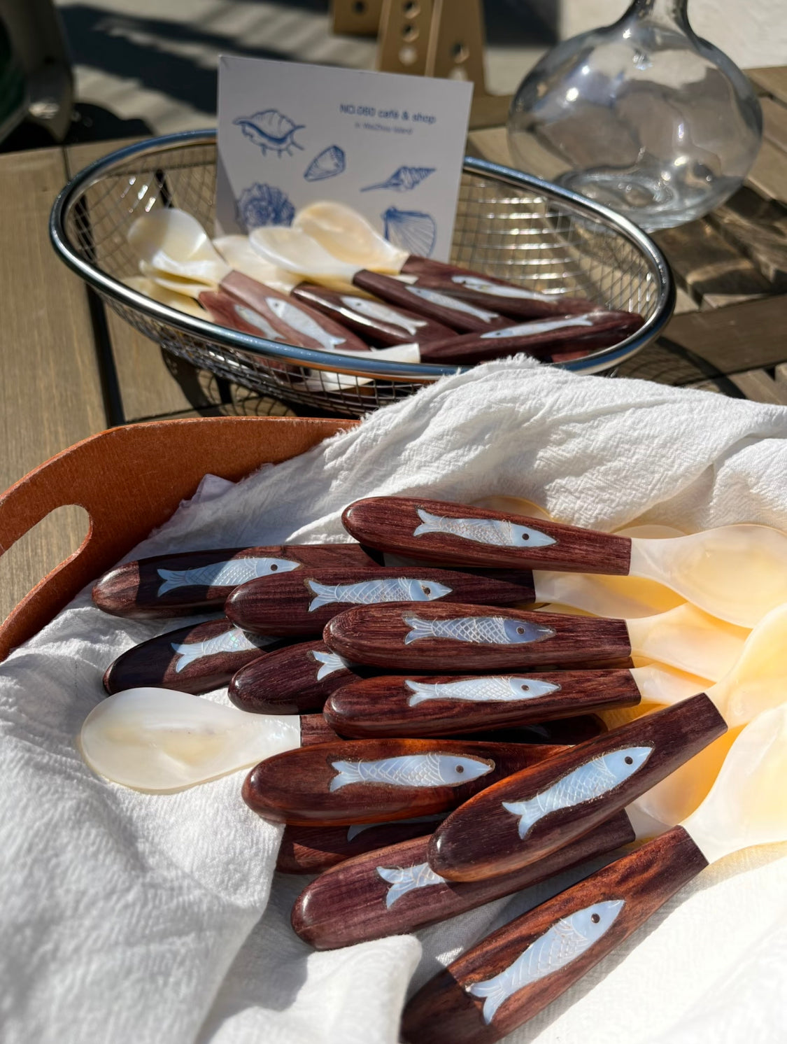 Sea Whisper Fish-Inlaid Mother-of-Pearl Spoon