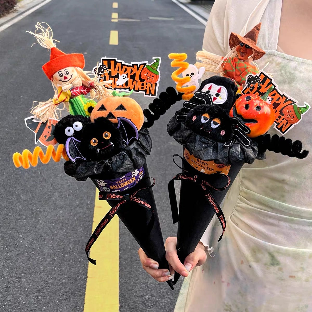 Harvest Mischief Halloween Scarecrow Gift Bouquet