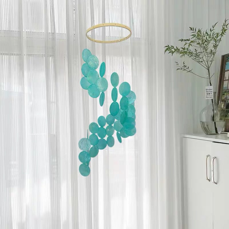 Pearl Cascade Capiz Shell Wind Chime