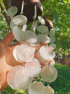 Ocean Whisper Capiz Shell Wind Chime| Handmade Coconut Shell Hanging Decor