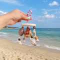 Sea Whisper Shell Charm Ring – Handmade Coastal Bag Charm & Mini Wind Chime