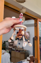 Sea Whisper Shell Charm Ring – Handmade Coastal Bag Charm & Mini Wind Chime