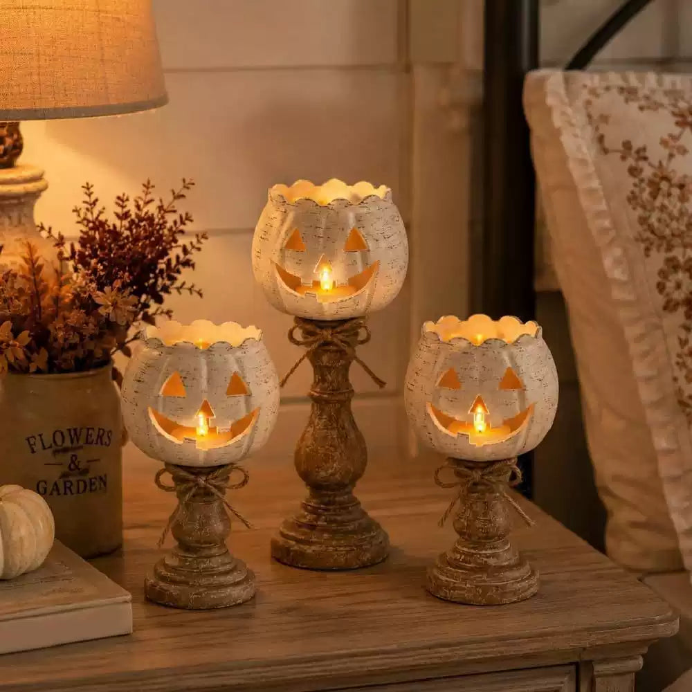 Harvest Moon Pumpkin Candle Holder