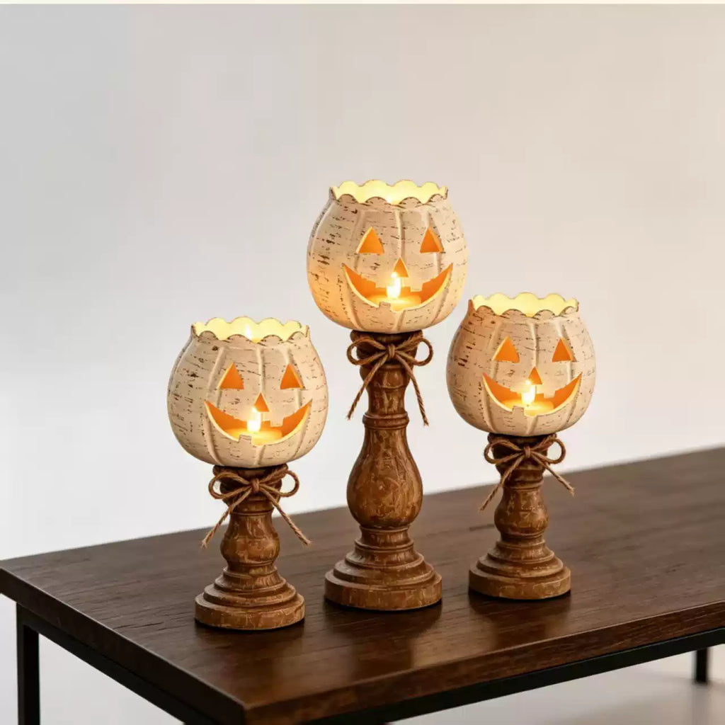 Harvest Moon Pumpkin Candle Holder