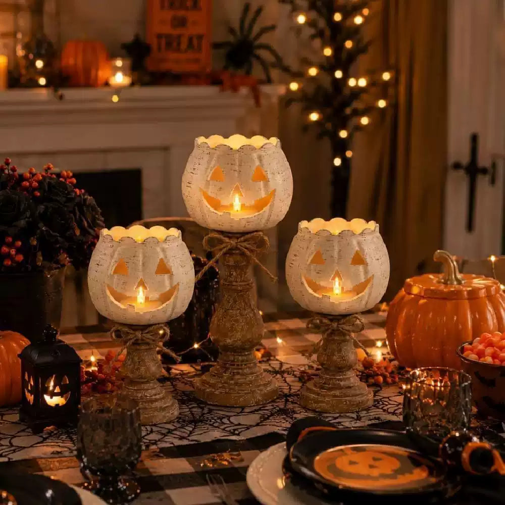 Harvest Moon Pumpkin Candle Holder